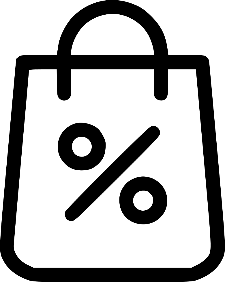 Shopping Bag Shop Discount Percent Sale Comments - Shopping Bags Icon Png, Transparent Png PNG image with a transparent background, free high-resolution download