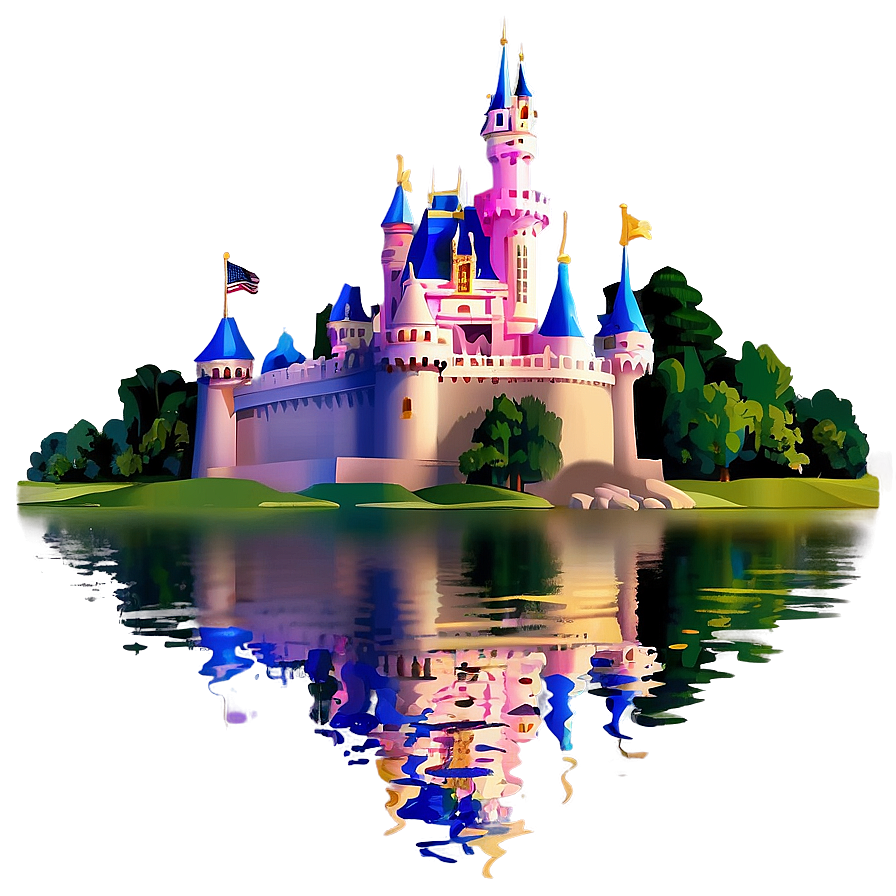 Disney Castle By The Lake Png 05242024