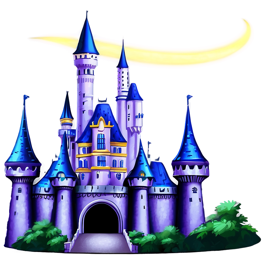 Disney Castle Night View Png Fon91