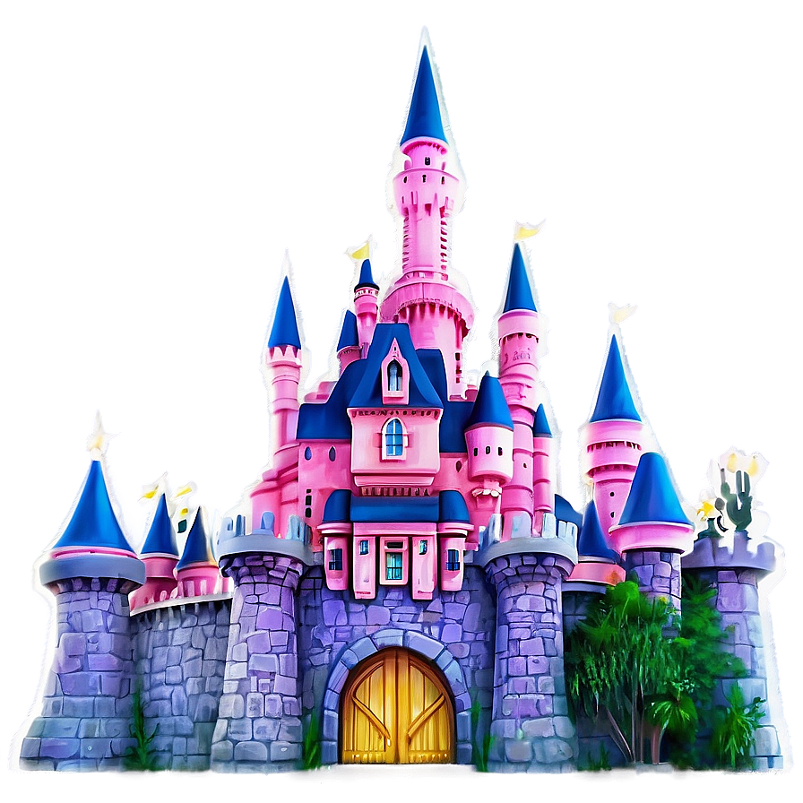 Disney Castle Night View Png Upp