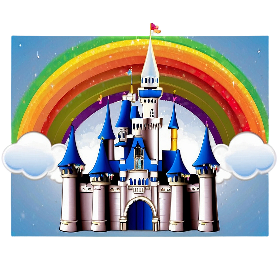 Disney Castle With Rainbow Png Jol81