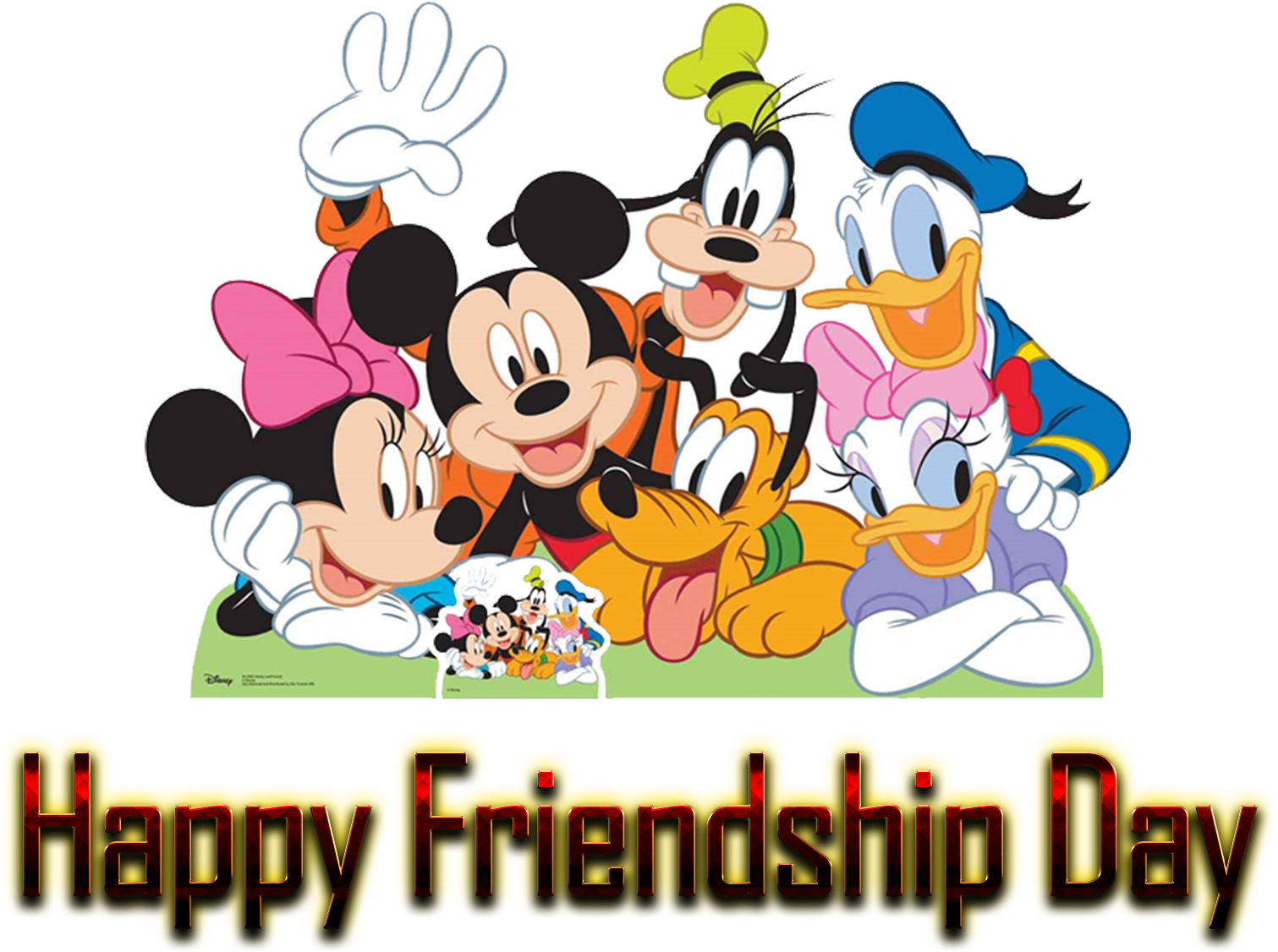 Disney Friends Celebrating Friendship Day PNG with transparent background