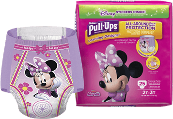 Disney Minnie Mouse Pull Ups Training Pants PNG with transparent background