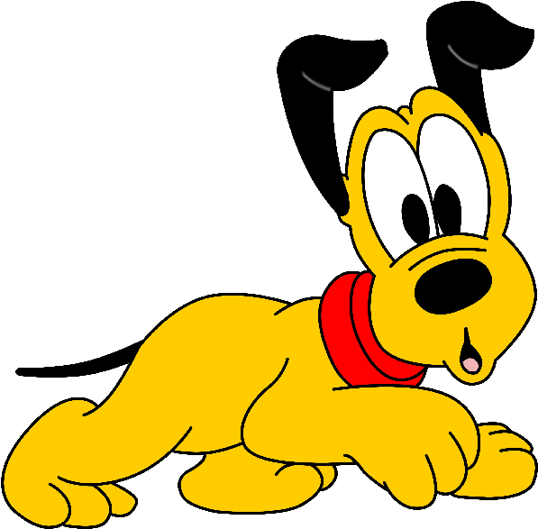 Disney Pluto Lying Down Cartoon