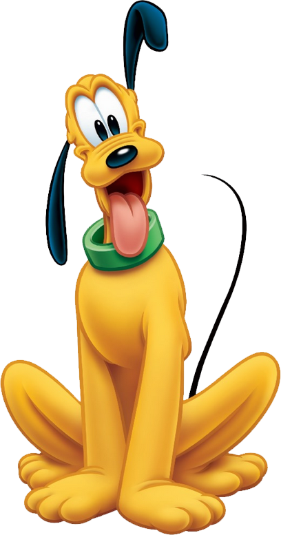 Disney Pluto Sitting Happily