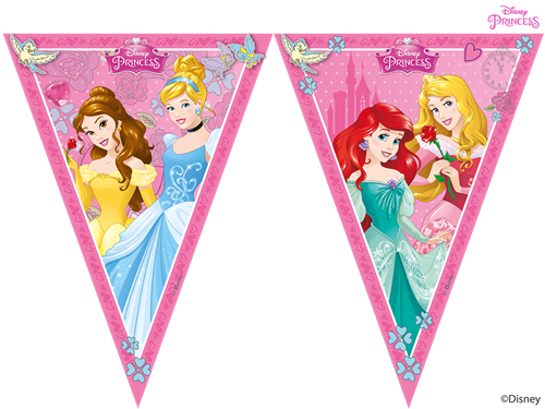 Disney Princess Princess Dreaming - Triangle Flag Banner PNG with transparent background