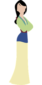 Disney Princess Silhouette Mulan PNG with transparent background