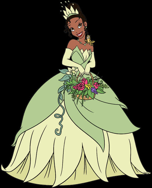 Disney Princess With Floral Bouquet