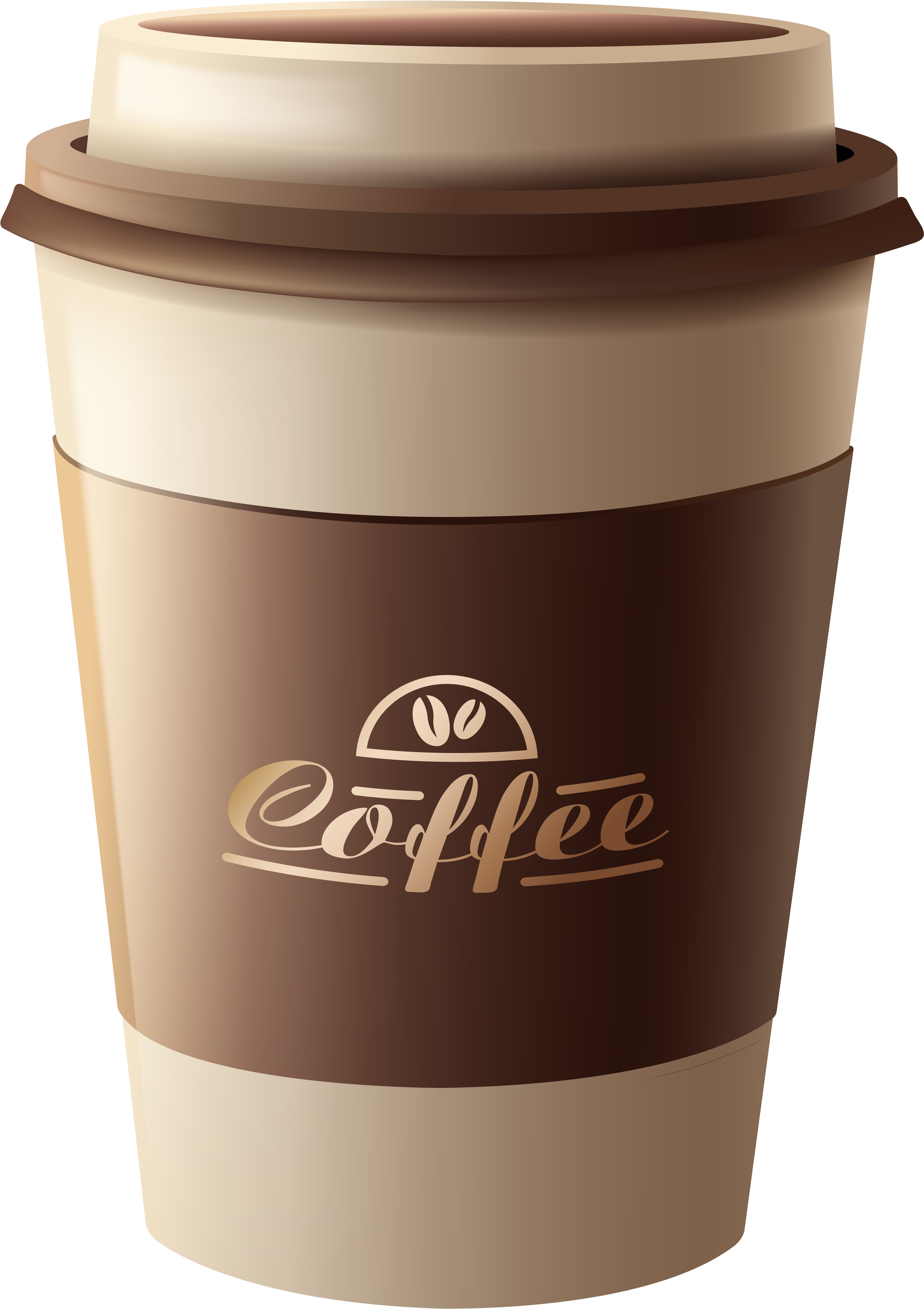 Brown Plastic Coffee Cup Png Clipart Image - Plastic Coffee Cup Png, Transparent Png PNG with transparent background