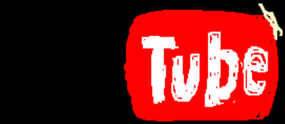 Distorted You Tube Logo PNG with transparent background