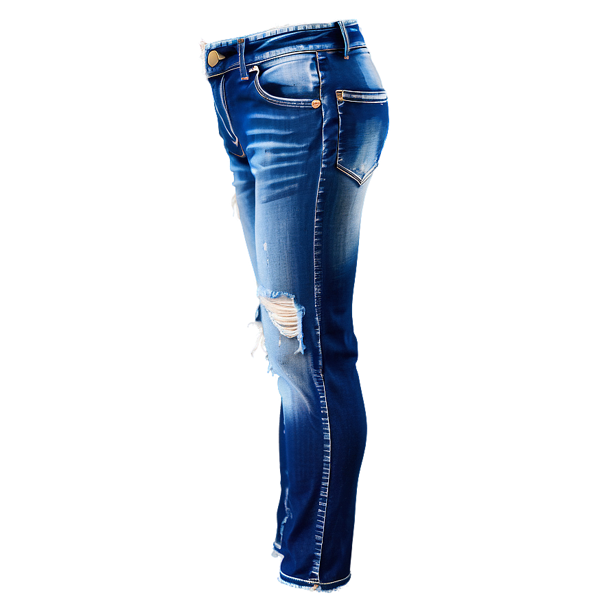 Distressed Blue Denim Png Qac75