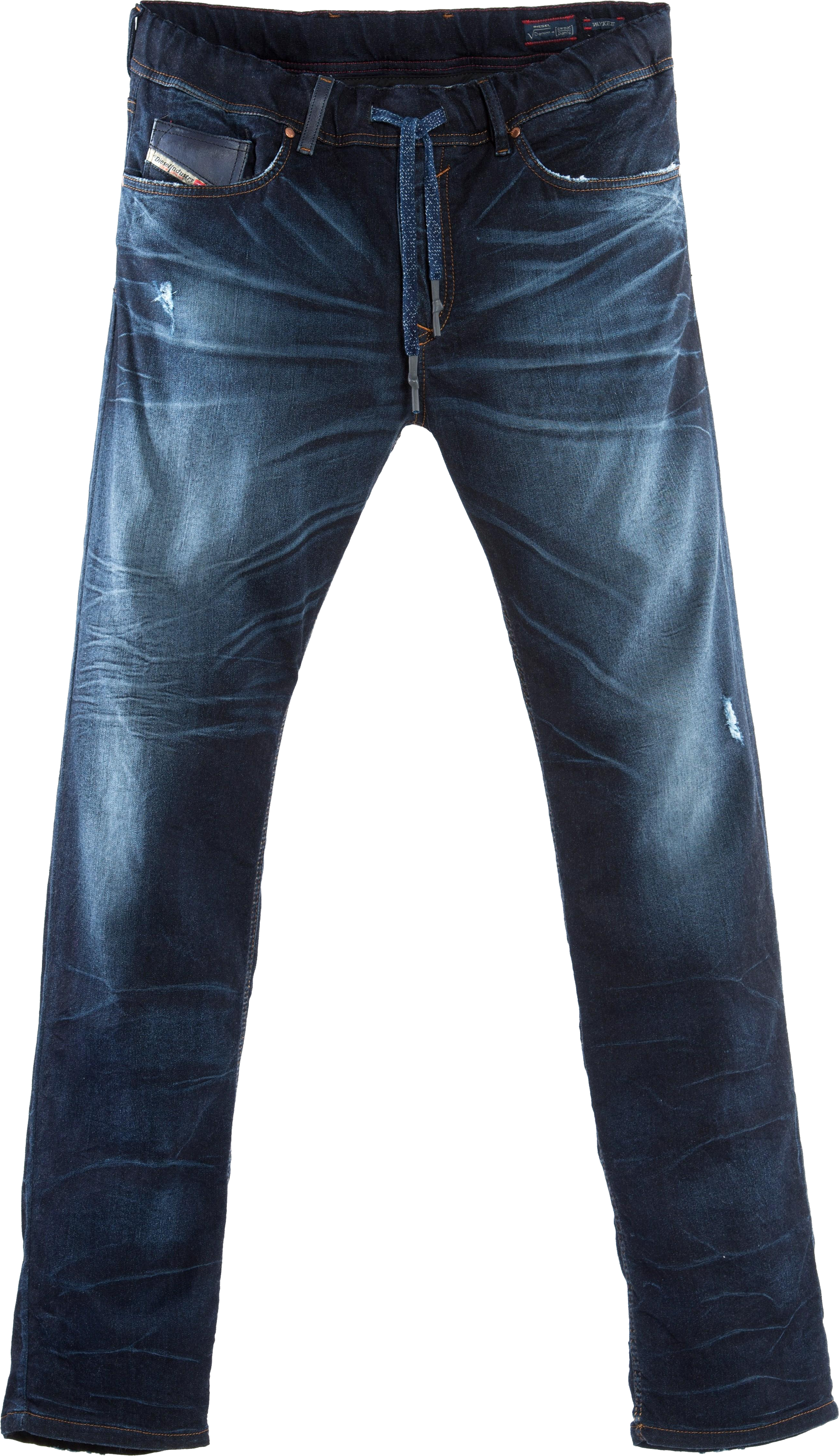 Distressed Blue Jeans PNG with transparent background