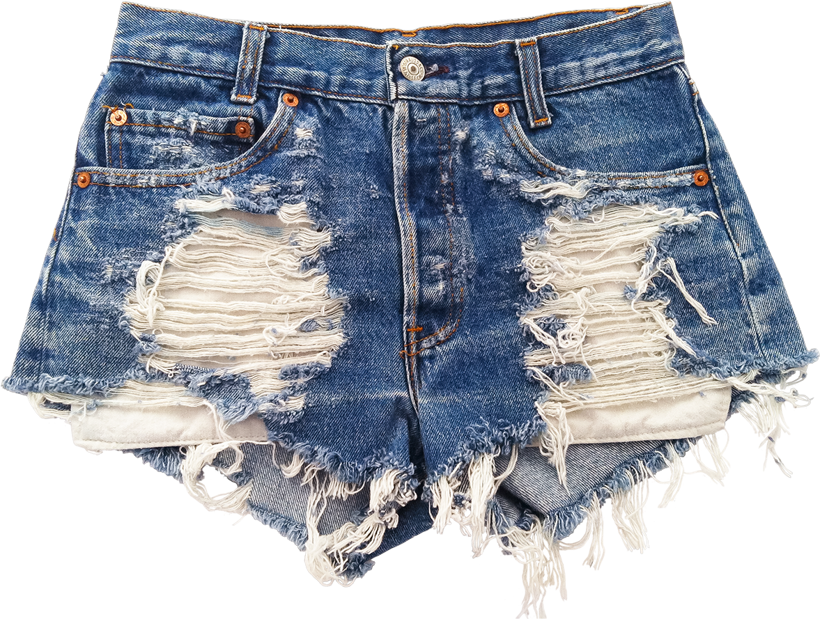 Distressed Denim Shorts