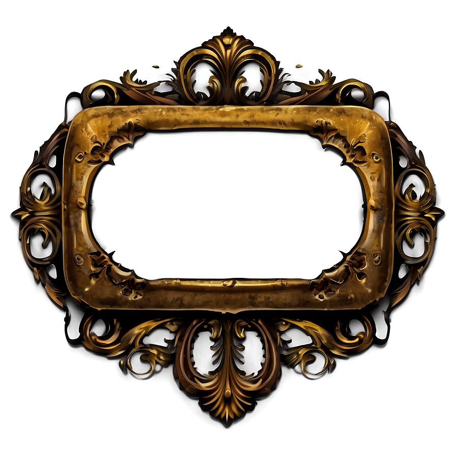 Distressed Ornate Frame Png 06272024