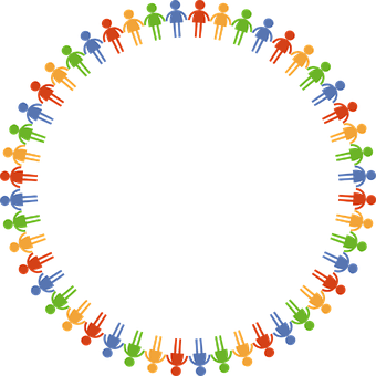 Diverse Community Circle PNG with transparent background