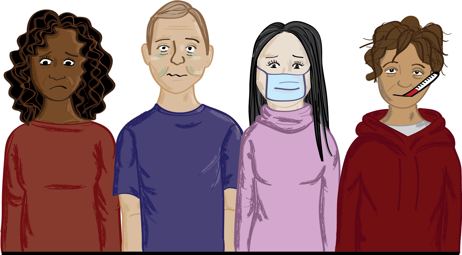 Norovirus On Decline - Group Of Sick People, HD Png Download PNG with transparent background