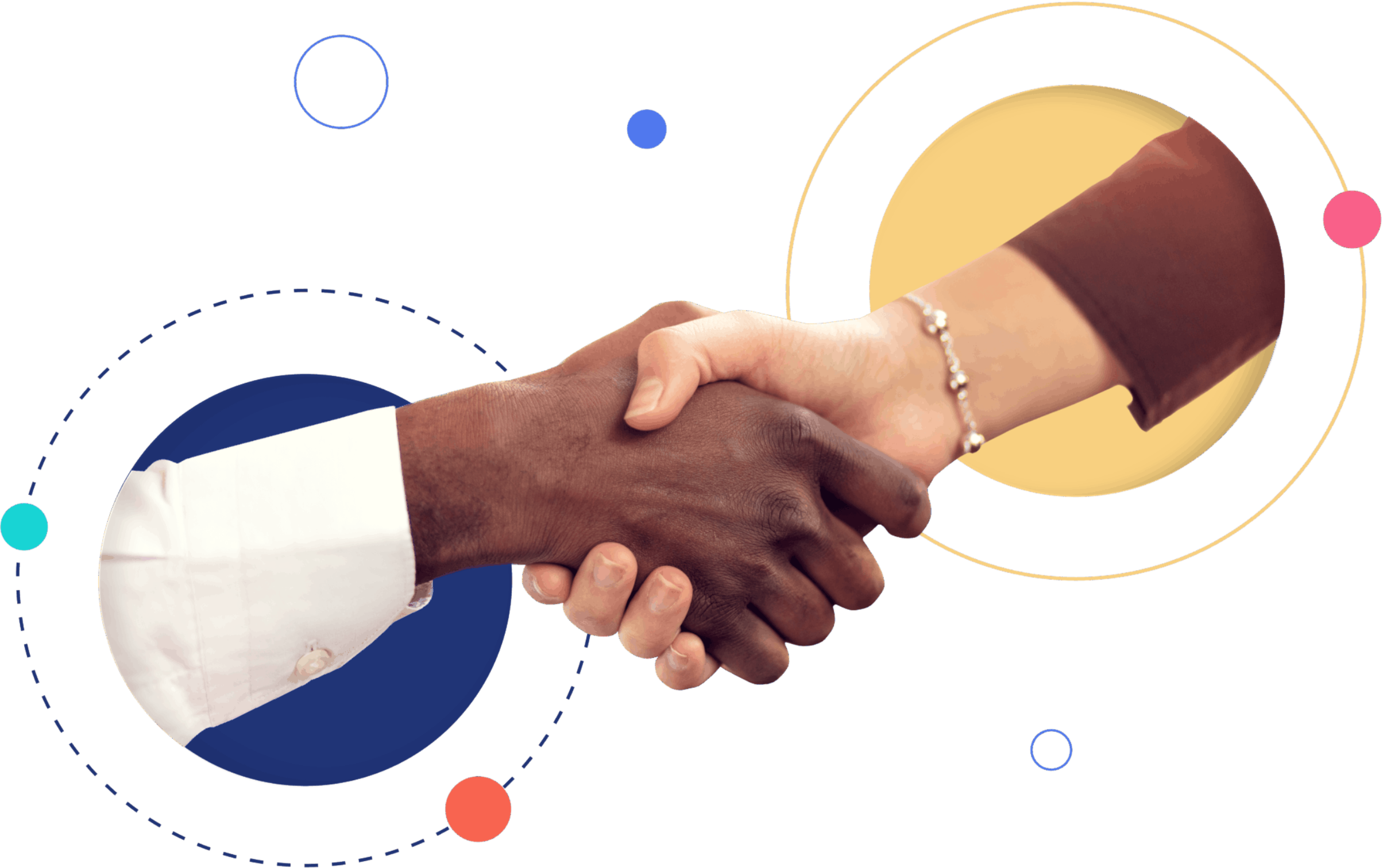 Diverse Handshake Agreement PNG with transparent background