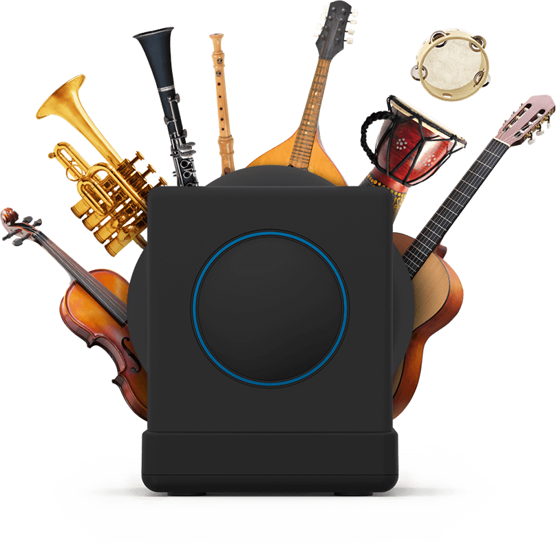 Diverse Musical Instrumentsand Speaker