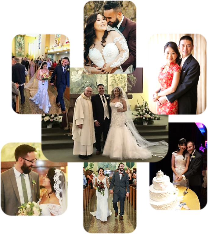 Diverse Wedding Couples Collage