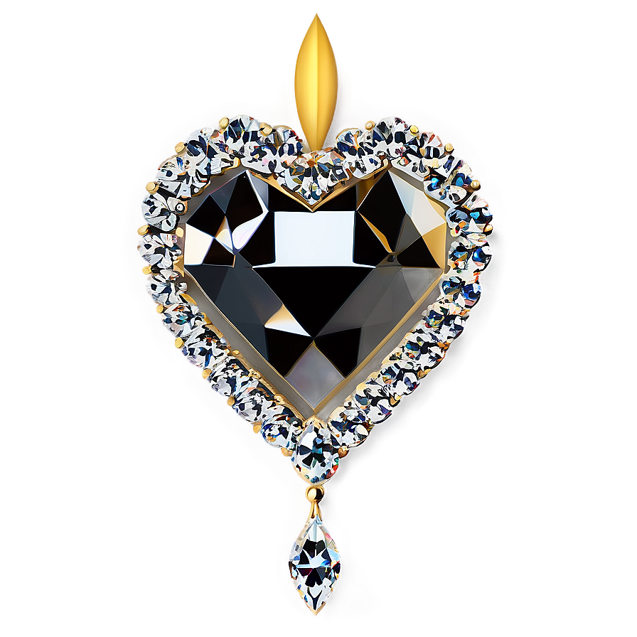 Divine Diamond Heart Png 06262024