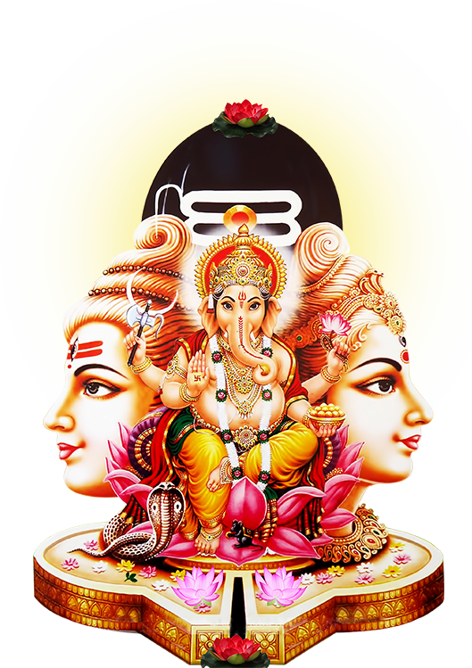 Divine_ Triad_ Ganesh_ Shiva_ Parvati_ Artwork