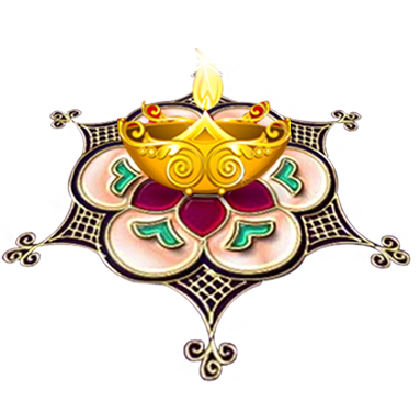 Diwali Festival Illustrated Lamp PNG with transparent background