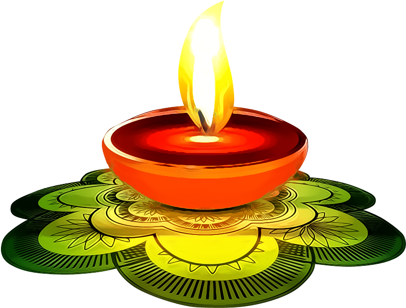 Diwali Festival Lamp Illustration PNG with transparent background