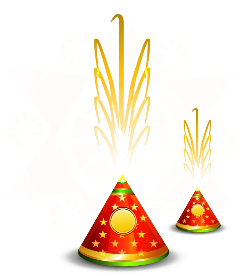 Diwali Firecracker Celebration PNG with transparent background