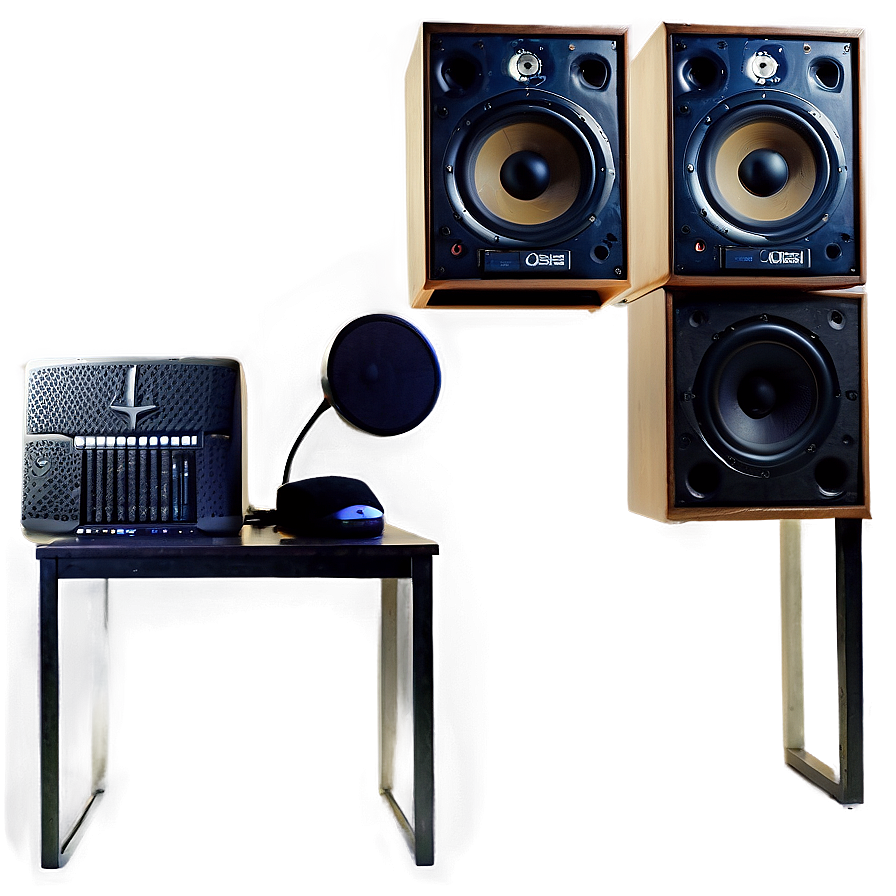 DIY Recording Studio Desk PNG vgx24 PNG with transparent background