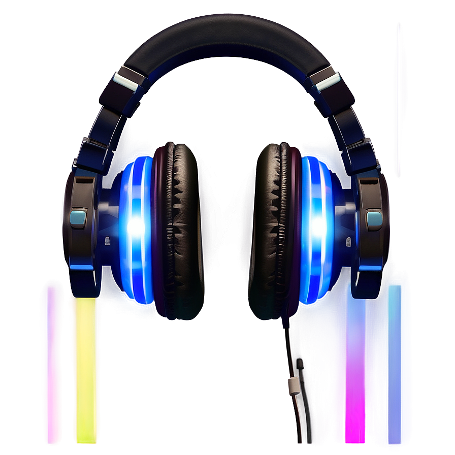 Dj Headphones With Led Lights Png Emt6