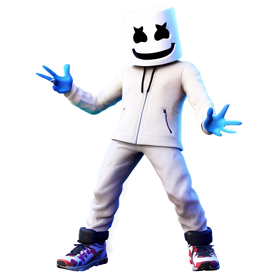 DJ Marshmello Fortnite Character PNG kdi9 PNG image with a transparent background, free high-resolution download