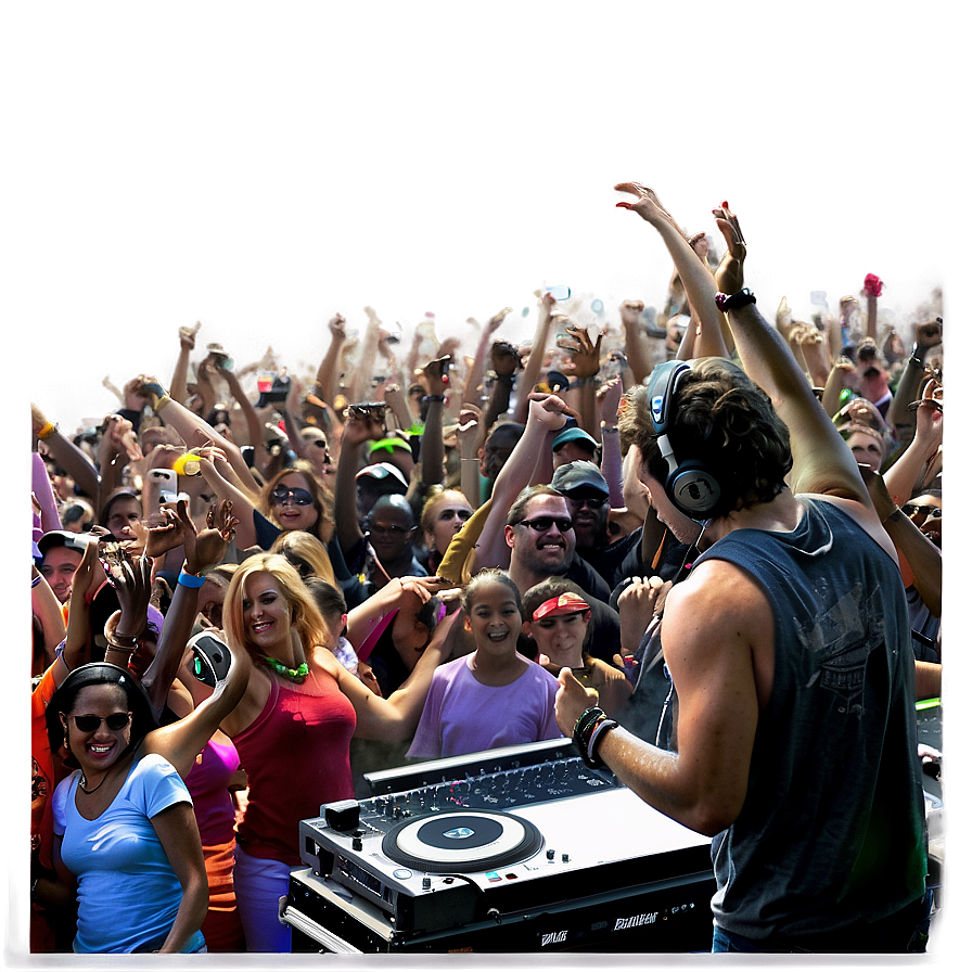 Dj With Crowd Png Xkw