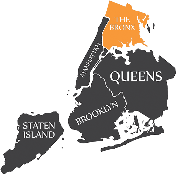 Dna Testing In The Bronx - 5 Families Map New York, HD Png Download PNG with transparent background
