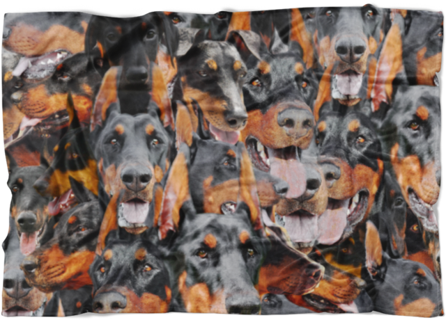 Doberman Montage Blanket