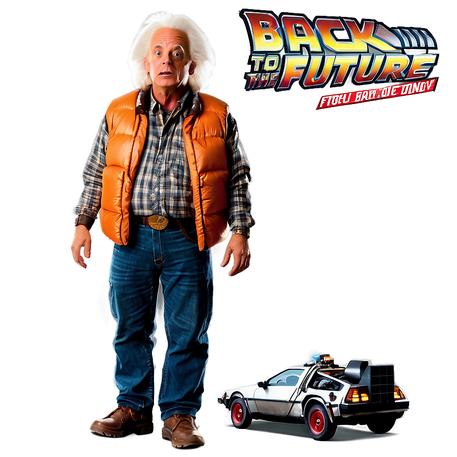 Doc Brown Back To The Future Png 06112024