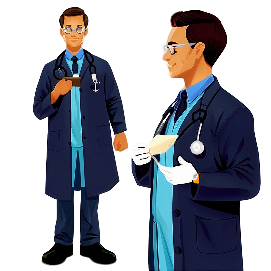 Doctor Cartoon Character Set Png 88