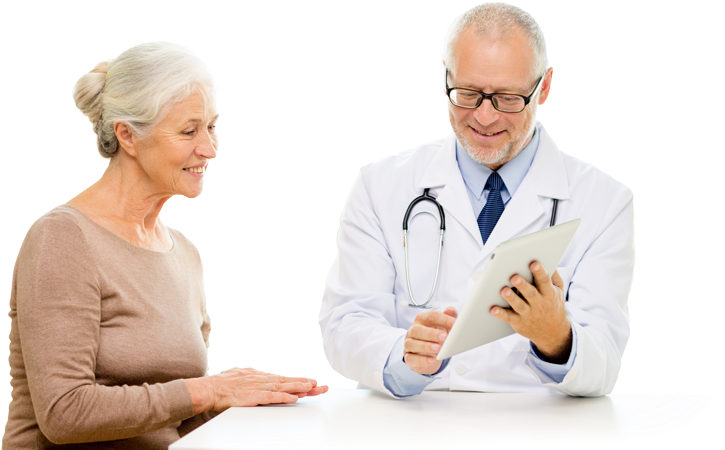 Doctor Consulting Elderly Patient