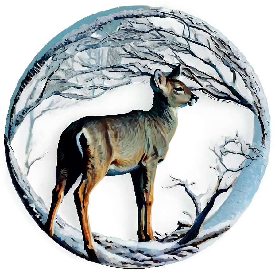 Doe And Full Moon Png Xlu23