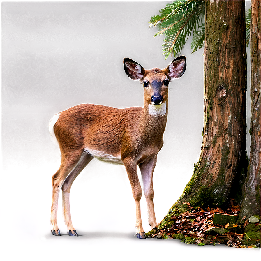 Doe In Dense Forest Png 06292024