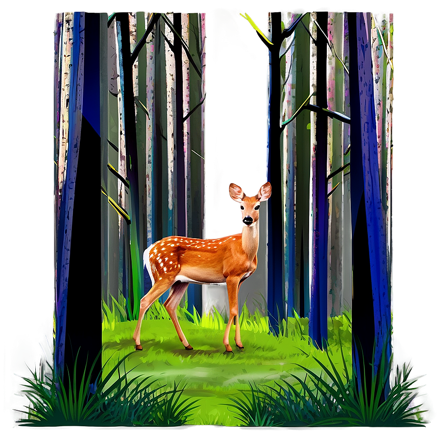 Doe In Forest Background Png 63