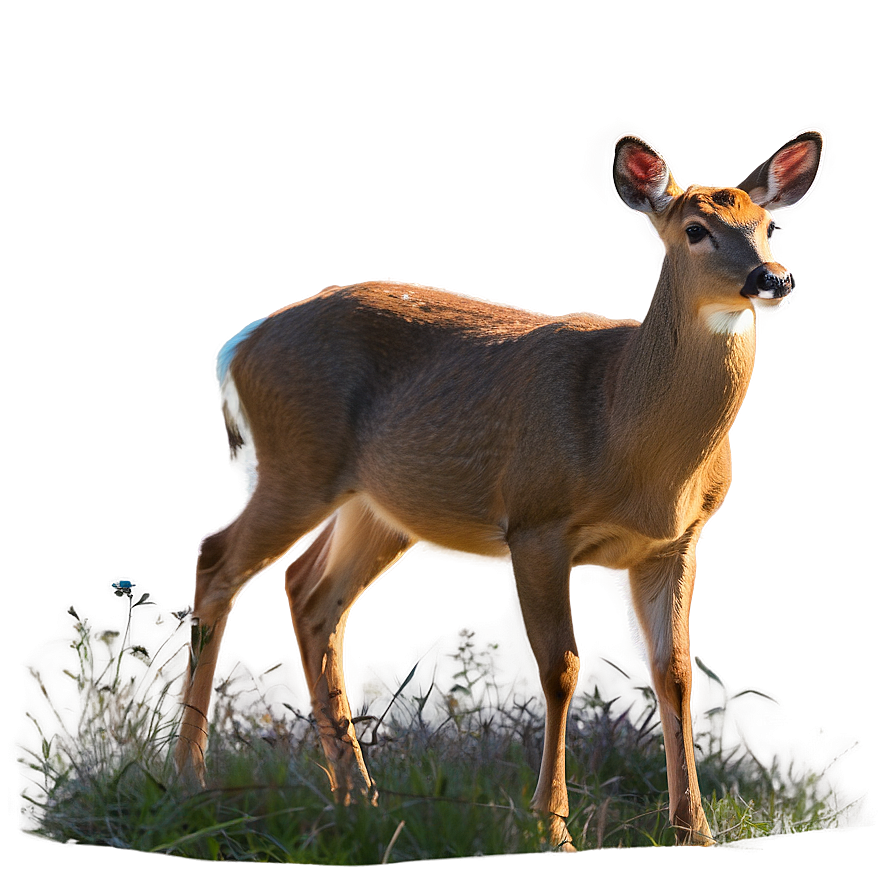 Doe In Sunlit Clearing Png 06292024