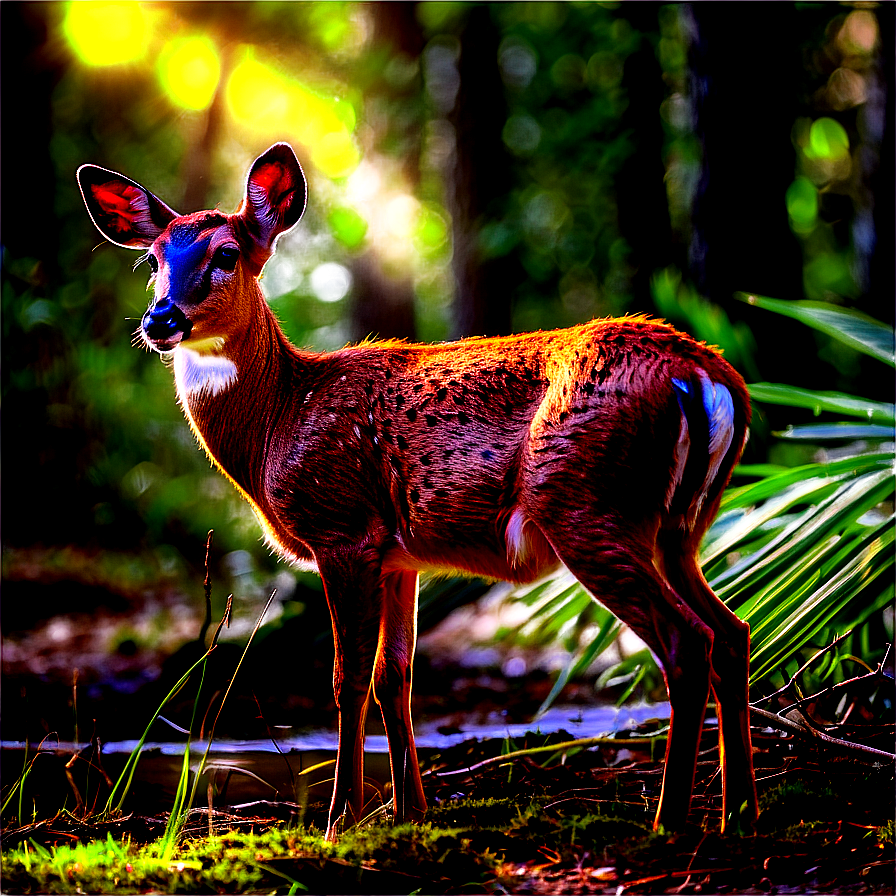 Doe In Sunlit Clearing Png 60