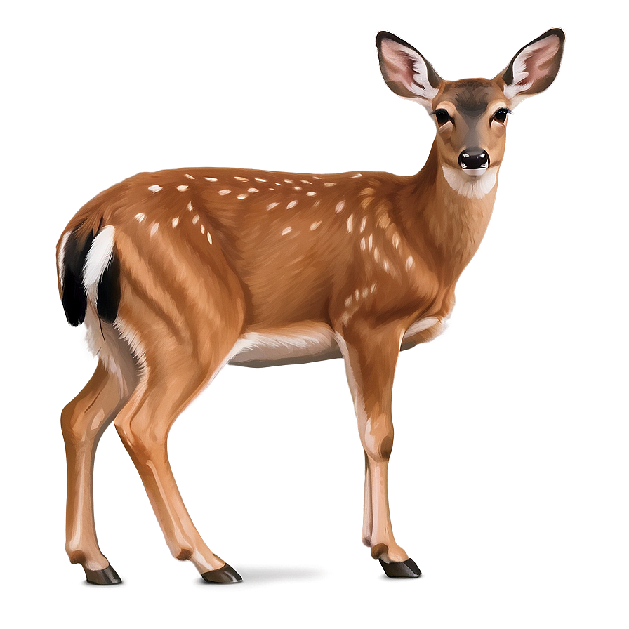 Doe With Elegant Stance Png Rdx40