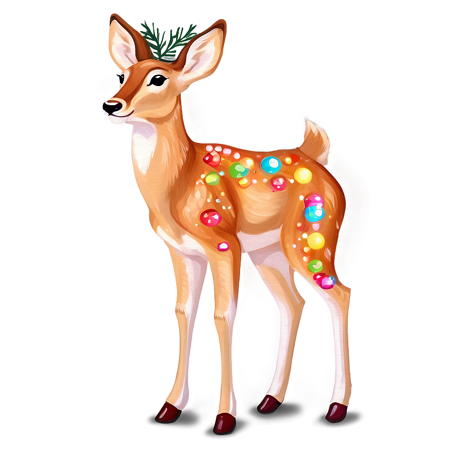 Doe With Festive Bow Png 79