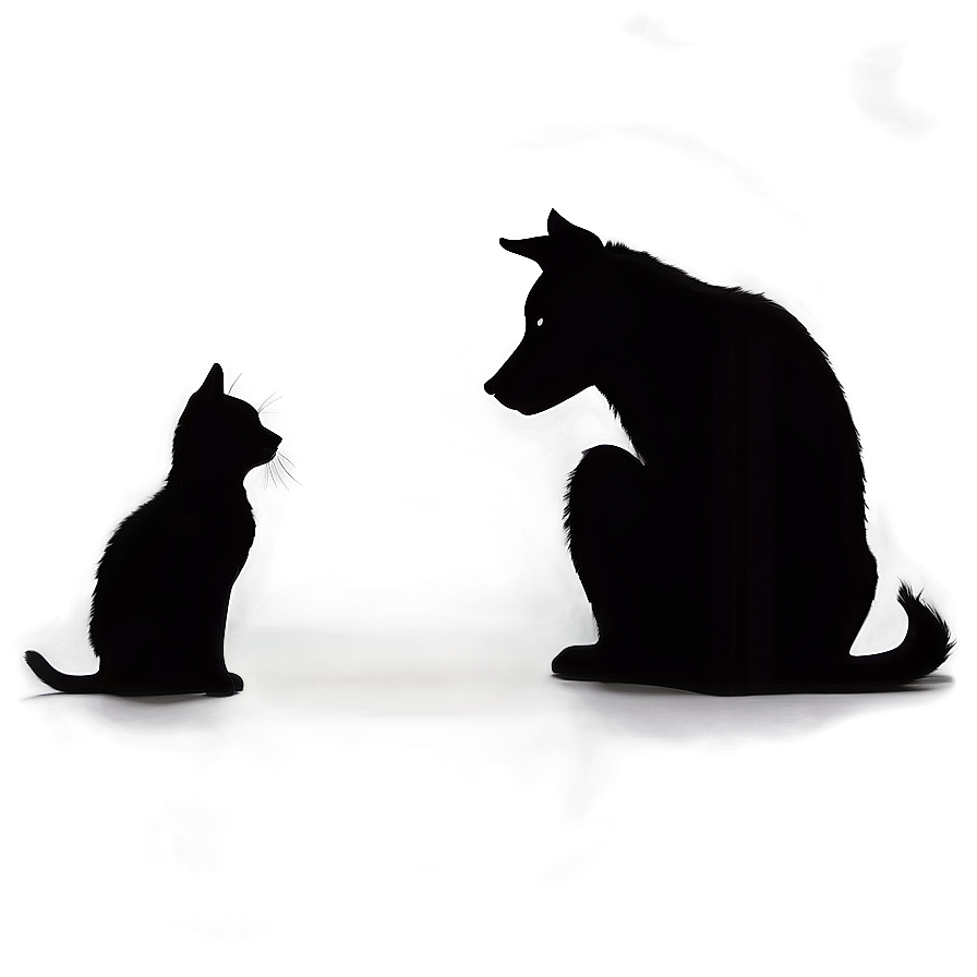 Dog And Cat Silhouette Png 33