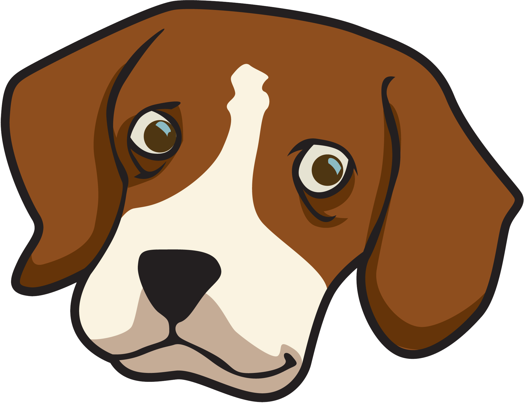 Dog Face Clipart Clipart Image - Beagle Dog Face Clipart, HD Png Download PNG with transparent background