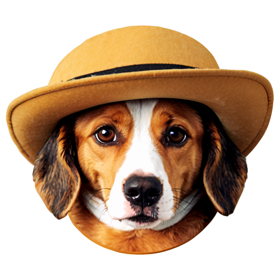 Dog Face In Hat Accessory Png 39