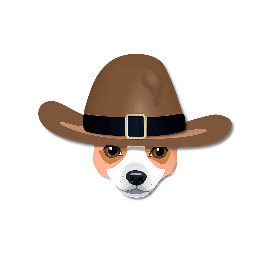 Dog Face In Hat Accessory Png 71