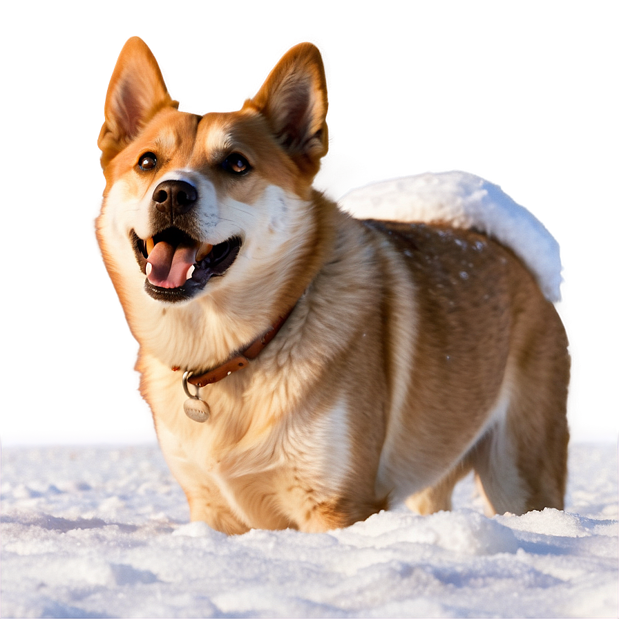 Dog Face In Snow Scene Png 56