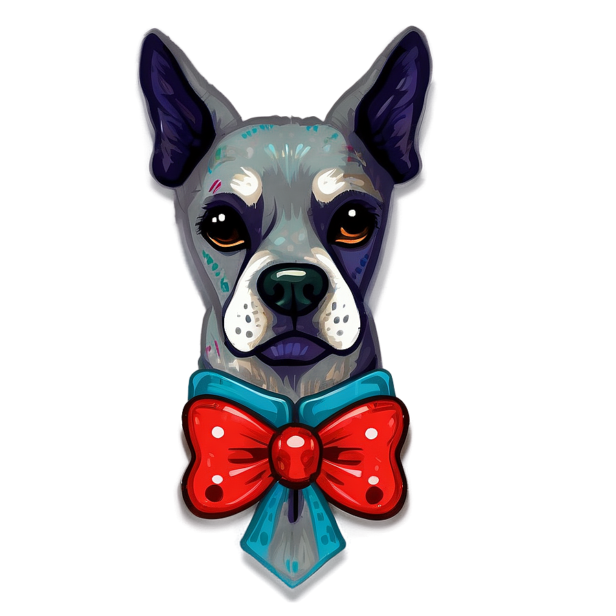 Dog Face With Bow Tie Png 06212024